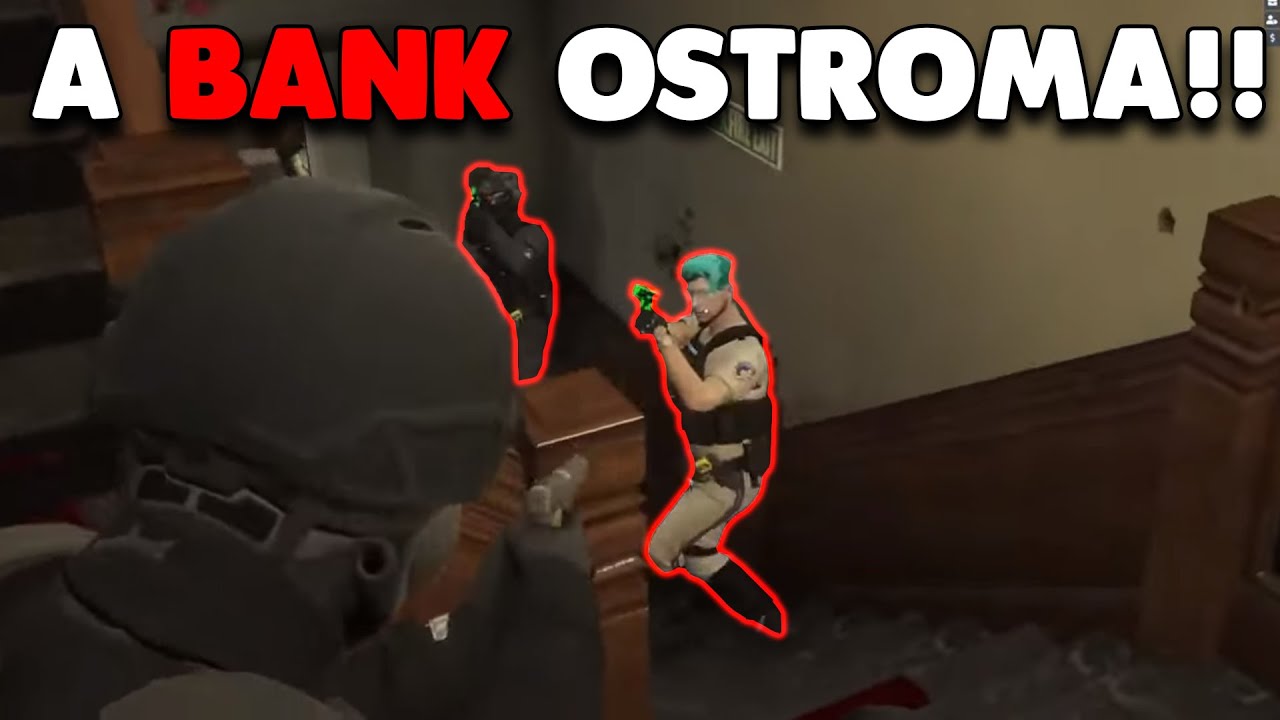 1 &Oacute;R&Aacute;N KERESZT&Uuml;L EGY BANKBAN?! - A Nemzeti Bank Ostroma! - GTA RP