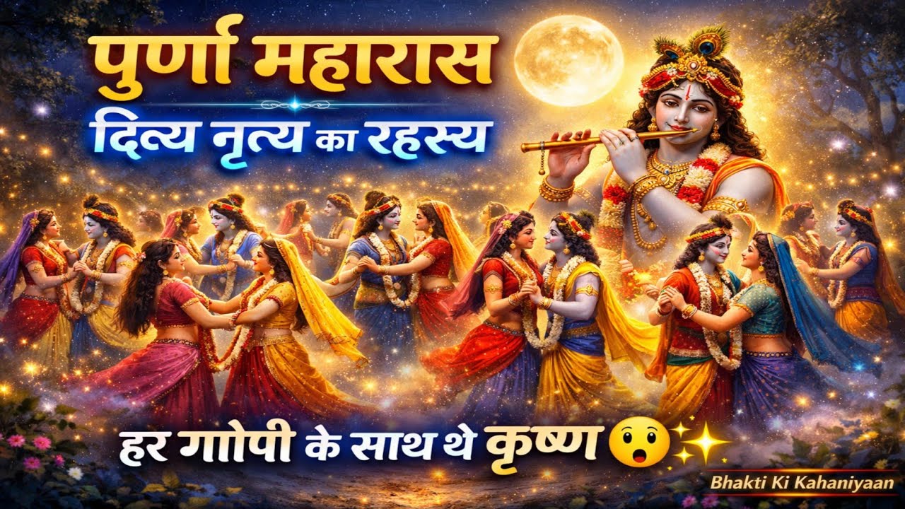 पूर्ण महारास 🌕 | दिव्य नृत्य का रहस्य | जब हर गोपी के साथ थे कृष्ण | Bhakti Ki Kahaniyaan