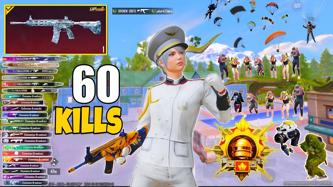 60 KILLS!😍 NEW BEST LOOT GAMEPLAY with CAPTAIN SET OUTFIT 🔥PUBG MOBILE -BGMI