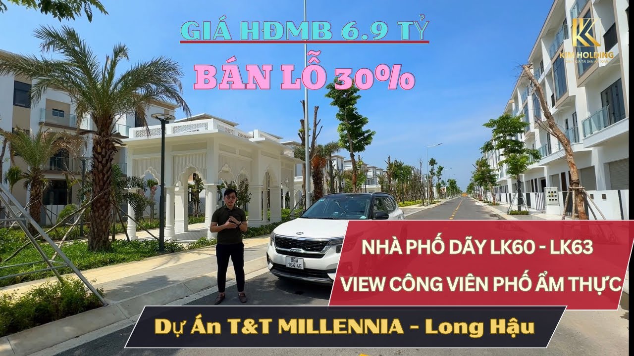 Nhà Phố Công Viên Phố Ẩm Thực || DỰ ÁN T&T MILLENNIA LONG HẬU - Tiến Độ Bàn Giao Mới Năm 2024