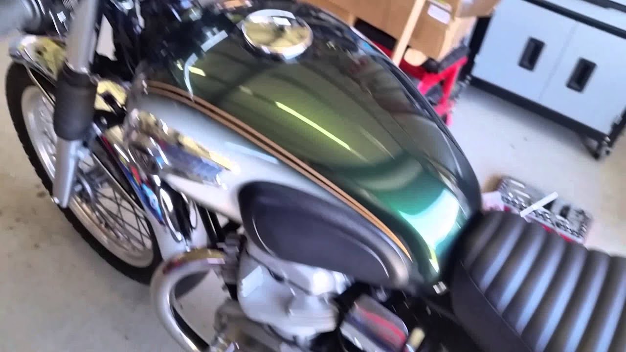 W800 titanium/stainless exhaust first start.