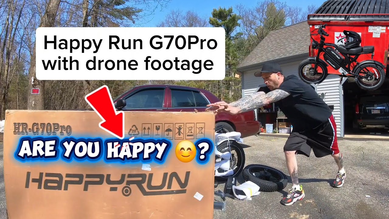 Электровелосипед Happy Run Tank G70 Pro подарит вам только радость! Тест-драйв с дрона!