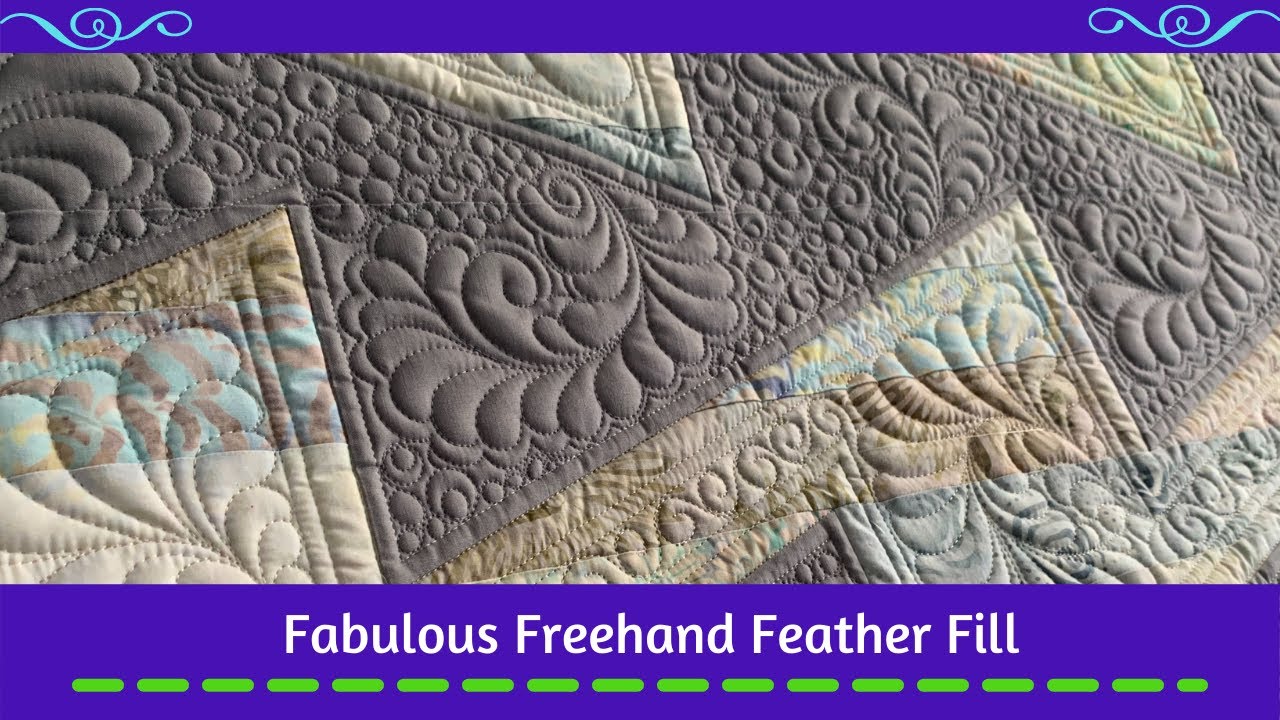 Quilting Freehand Feather Fill
