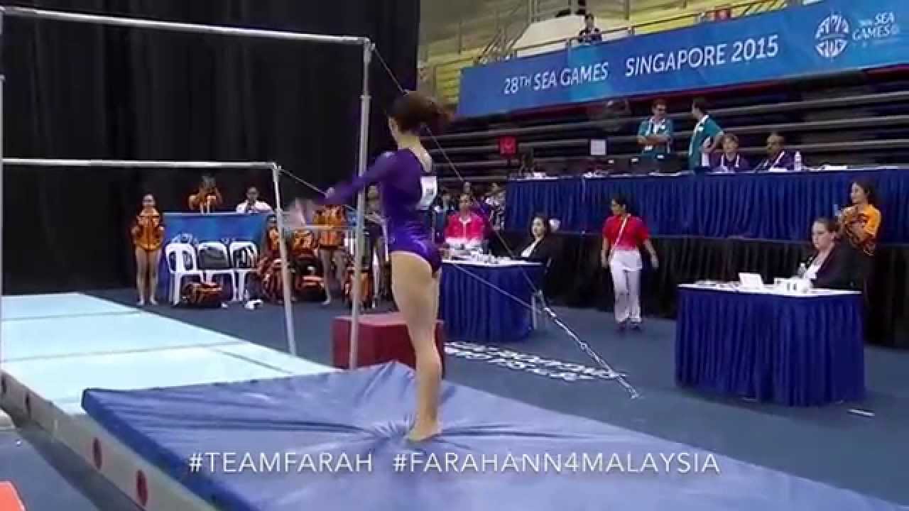 Malaysian Olympic gymnast Farah Ann Abdul Hadi's gold medal performance at the 28th SEA Games.