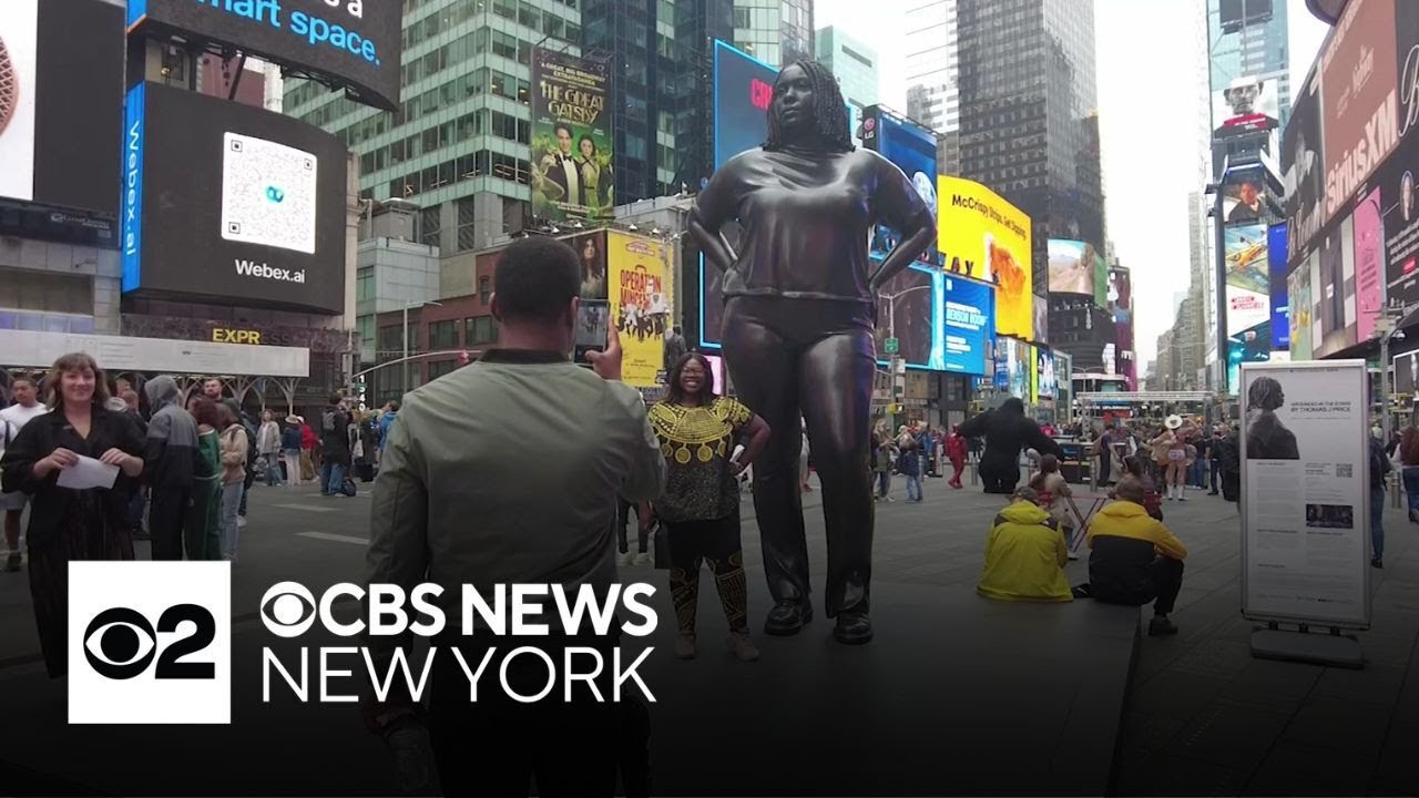 New Times Square statue is turning heads
