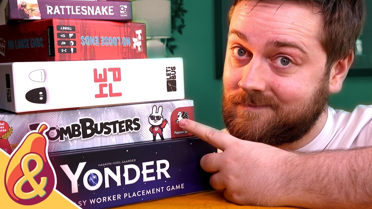 5 MORE Great New Board Games! [Rattlesnake, Yonder, Bomb Busters, Herd, and No Loose Ends]