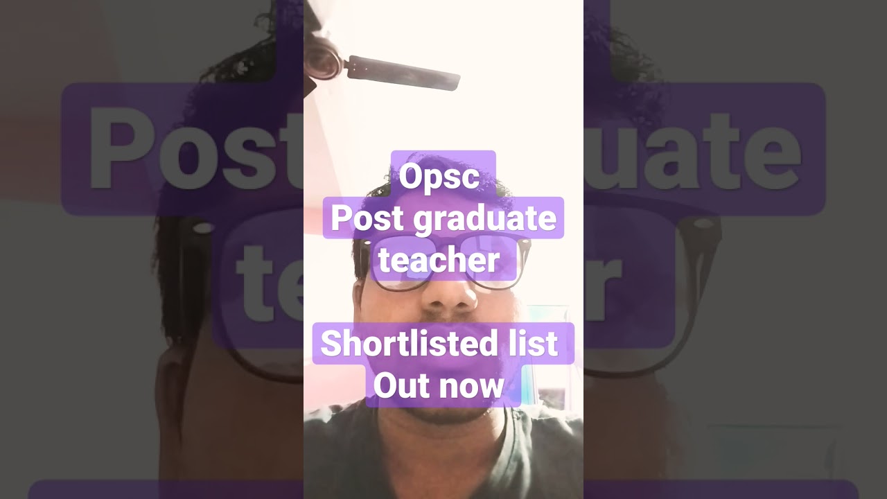 opsc post graduate teacher result out now // post graduate teacher document