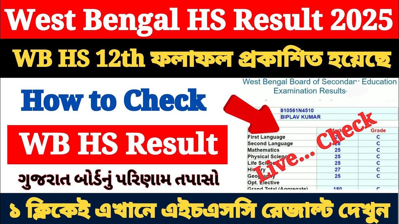 How to Check WB HS Result 2025 ? West Bengal HS 12th Class Ka Result Kaise Check Kare 2025 ?