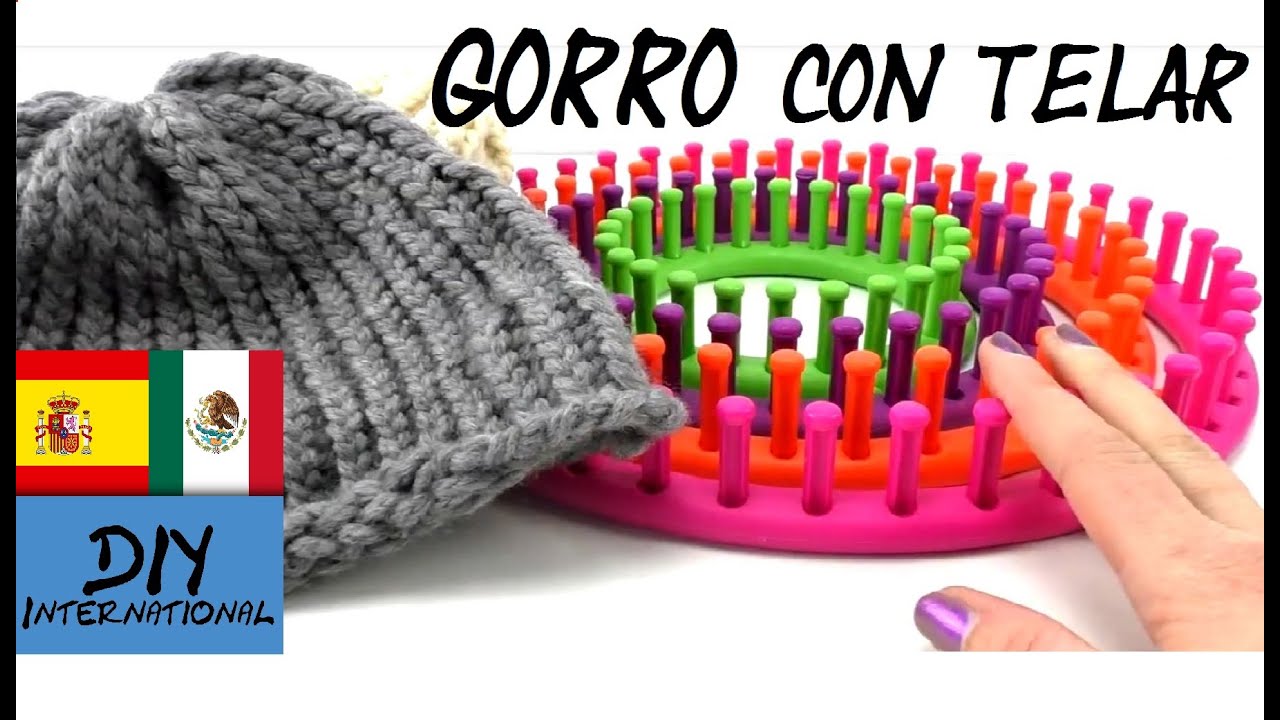 CÓMO HACER UN LINDO GORRO CON UN TELAR REDONDO PASO A PASO - TUTORIAL DIY