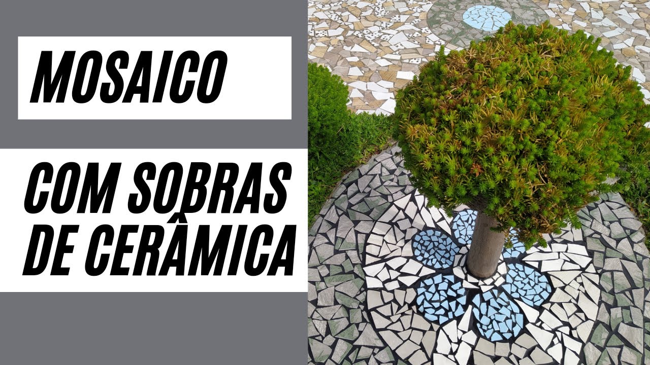 DIY MOSAICO COM SOBRAS DE CER&Acirc;MICA PASSO A PASSO