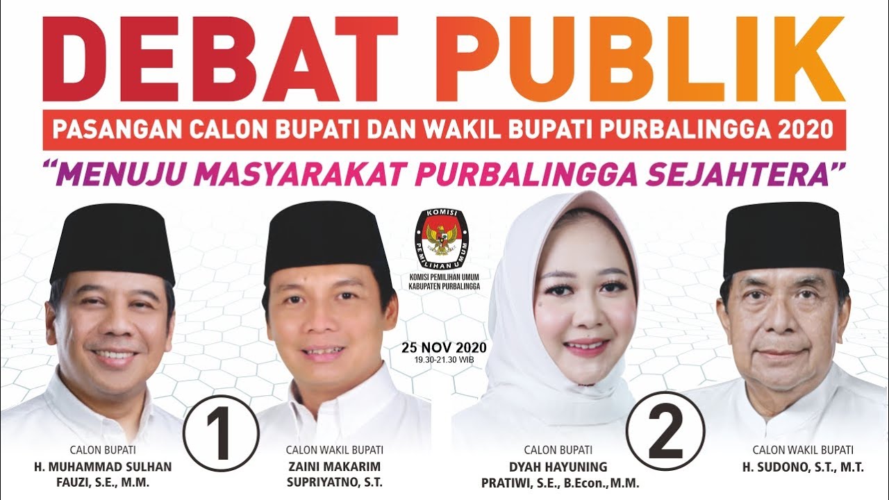 Debat Publik Pasangan Calon Bupati dan Wakil Bupati Purbalingga Tahun 2020 [Full]
