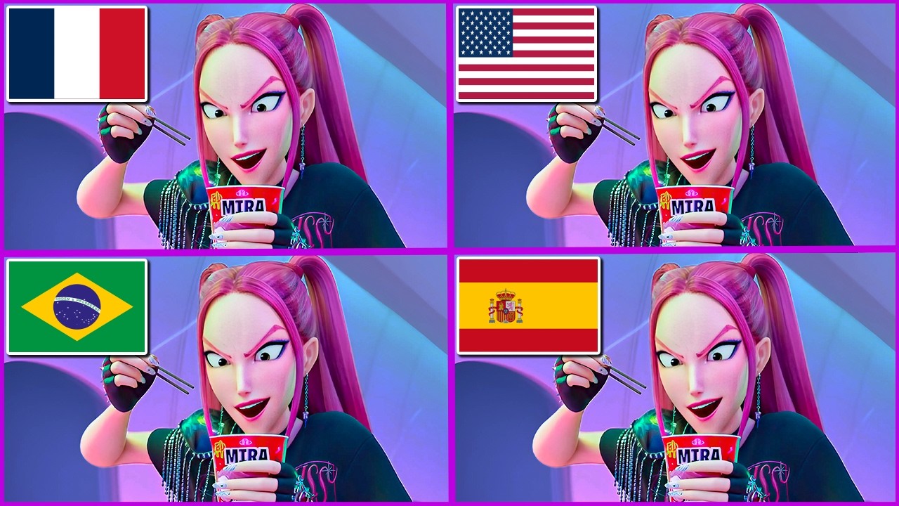 KPOP DEMONS HUNTERS WARRIOR dans DIFFÉRENTES LANGUES 🌏 🤯🎶 Devine qui CHANTE 😍 Jinu, Rumi, Mira, Zoey