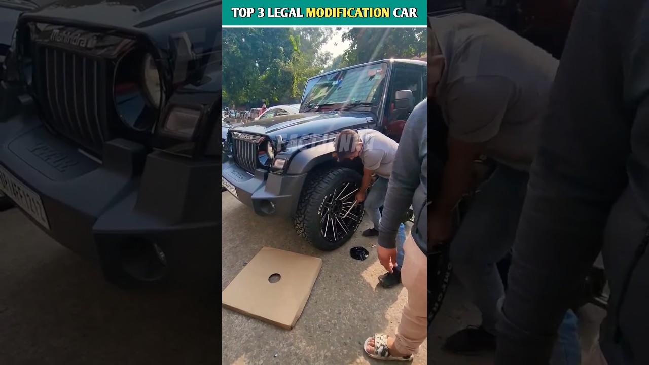 Top 3 legal modification car in india 🚗 #shorts #viral #thar @MRINDIANHACKER