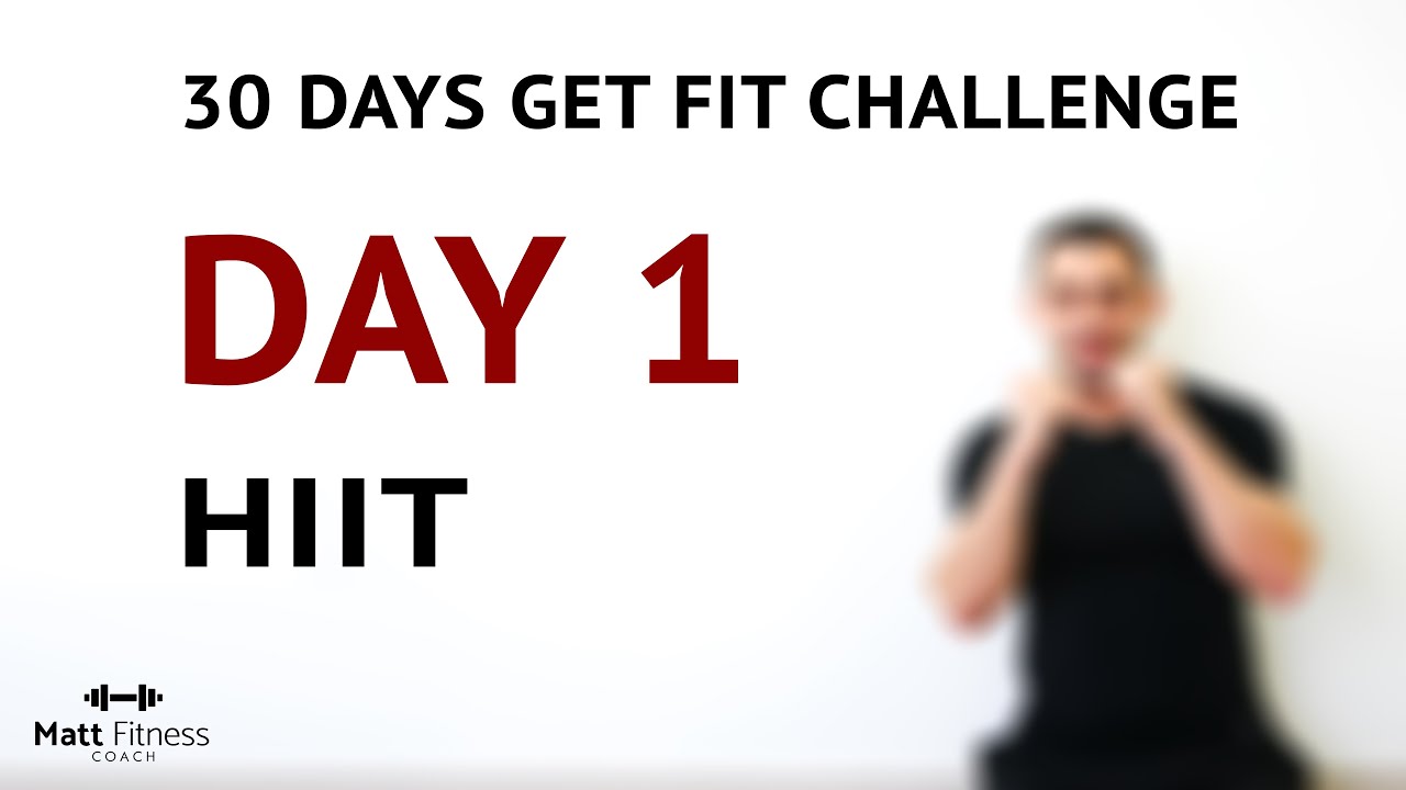 DAY 1 - 30 Days Get Fit Challenge 13 min HIIT No Equipment // Burn Fat Tone Body Home Workouts