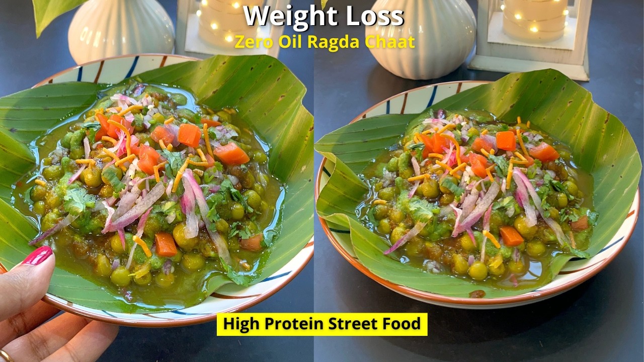 Lose Weight With This ZERO OIL Ragda Chaat | High Protein Snacks | How to make Ragda Chat in Hindi