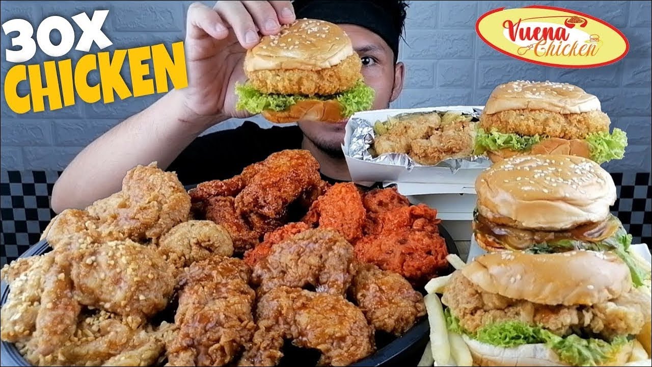 5 FLAVORS FRIED CHICKEN & CHICKEN BURGER Mukbang | Mukbang Philippines