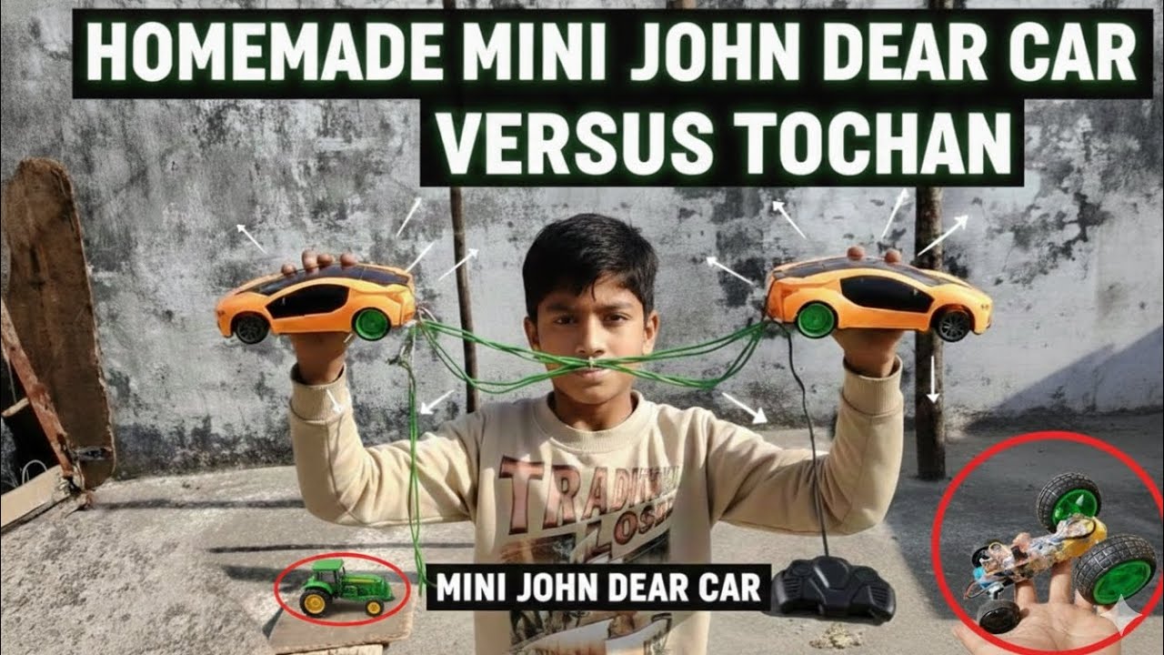 RC Car vs Mini John Deere: Ghar par khatarnak Tochan Challenge! 🚜🔥