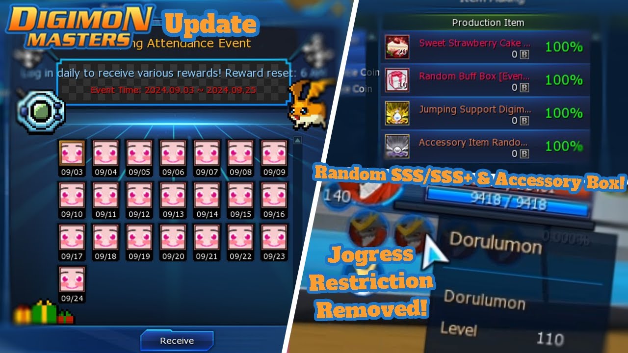 DMO Update : FREE SSS/SSS+ & Accessory box! - Jogress Restriction Removed! - Digimon Masters Online