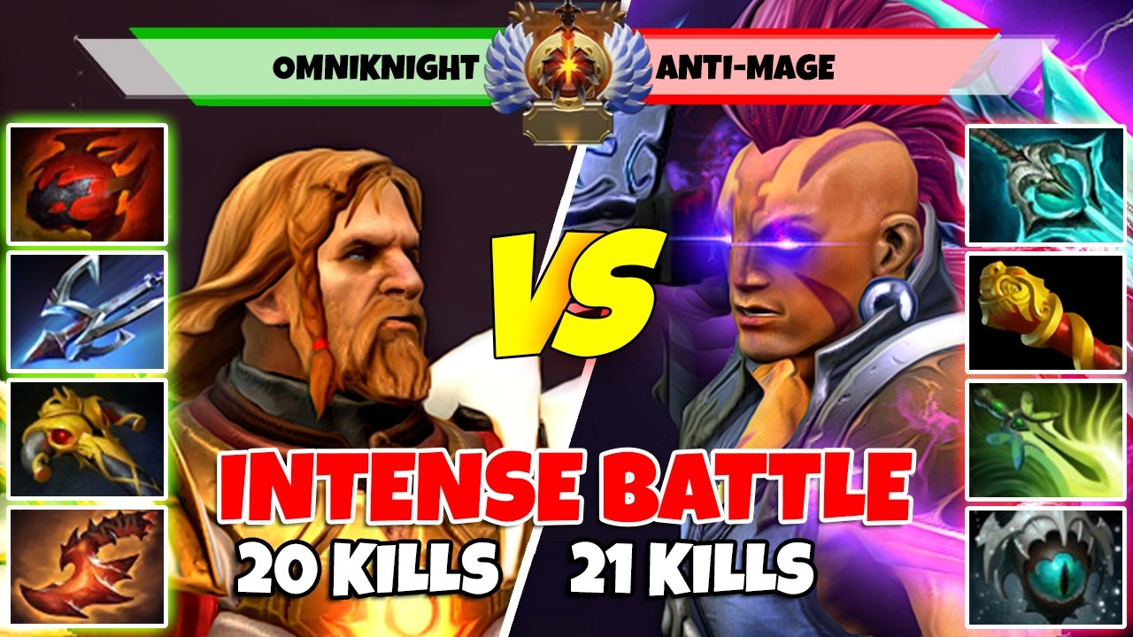OMNIKNIGHT (Off) vs ANTI-MAGE (Carry) - Epic Battle Of Immortal Rank Dota 2 Players - Z Dota 2