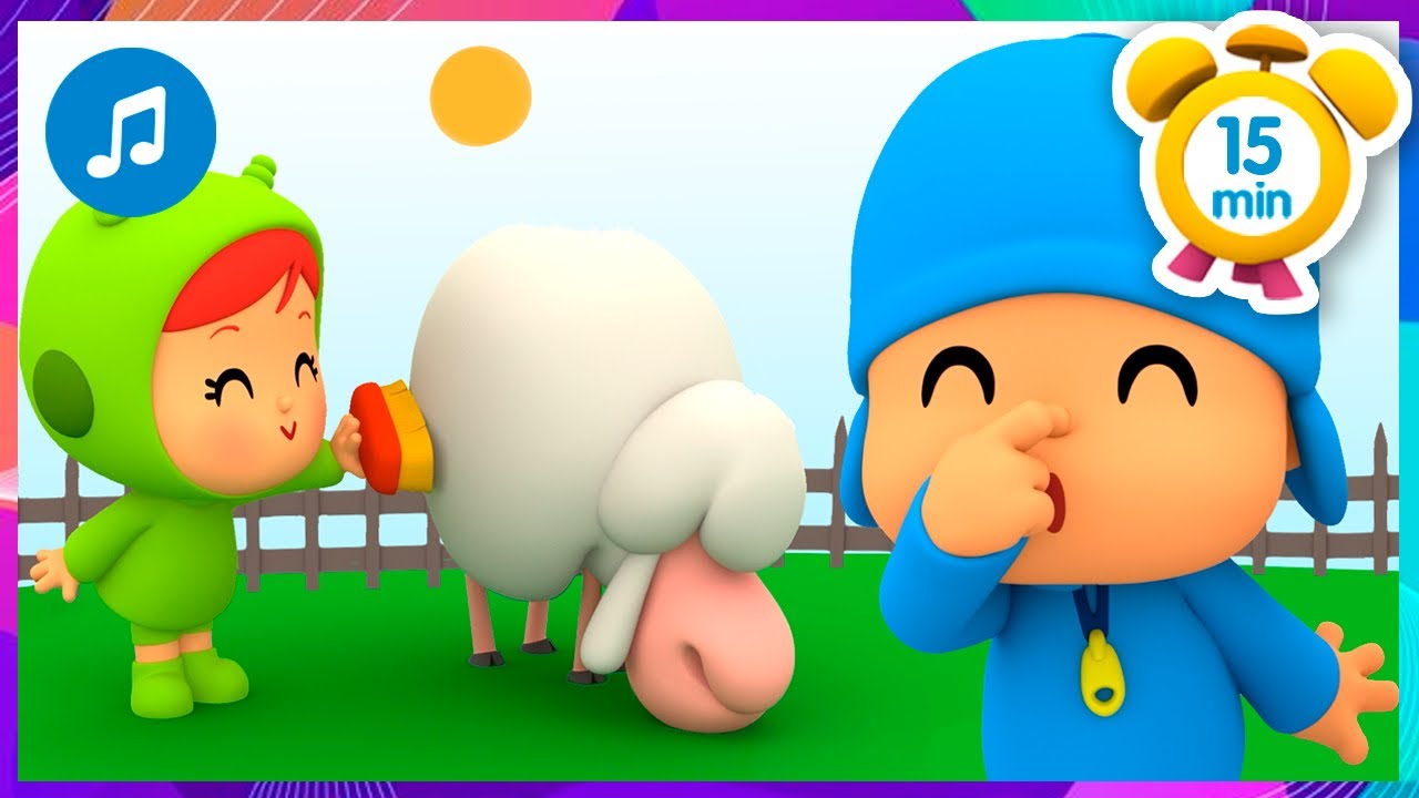 🐮 Animais MIX: + Ovos Surpresa + MÚSICA INFANTIL [15 min] Desenhos animados para Crianças - Pocoyo