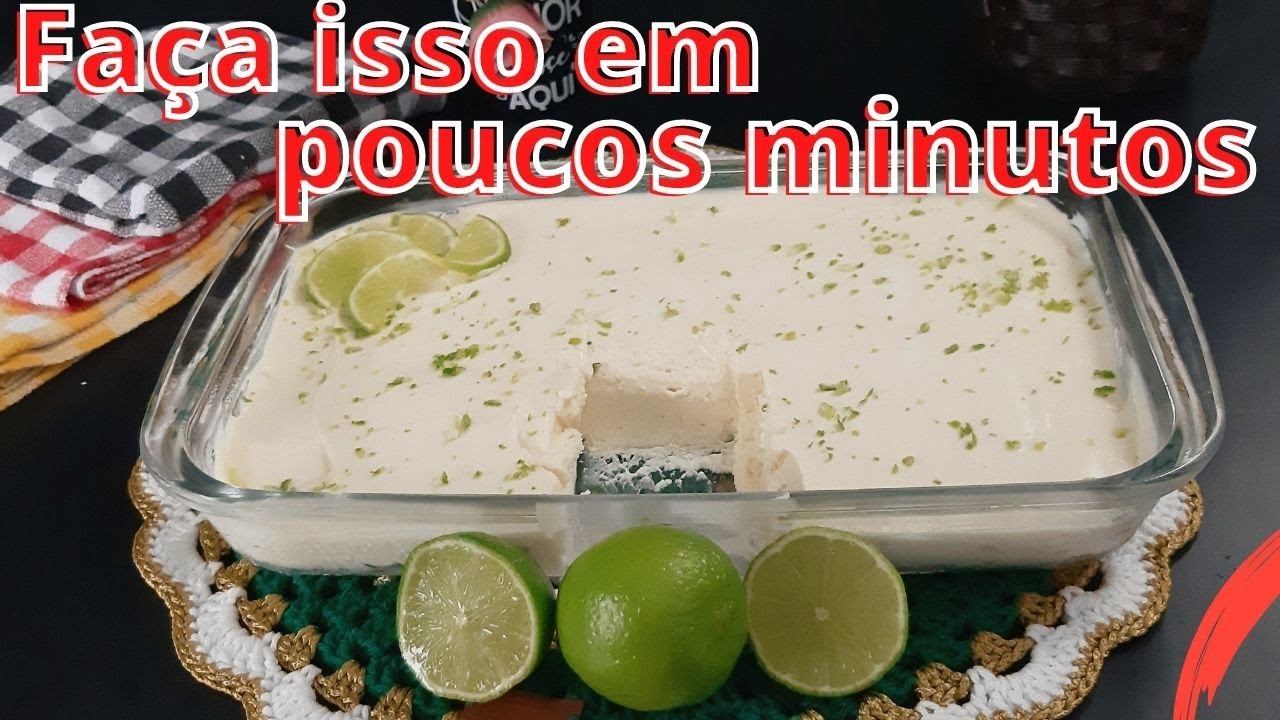 Num instante faça esse mousse de limão com leite em pó na travessa.
