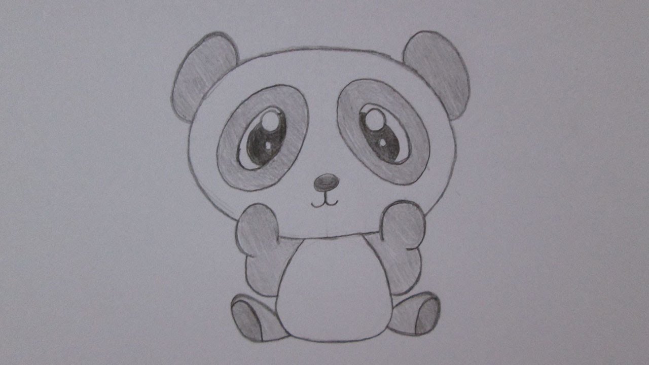Como desenhar um urso panda