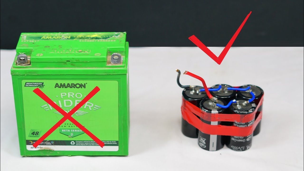 Replacing Bike Battery with Capacitor II Lifetime Battery II