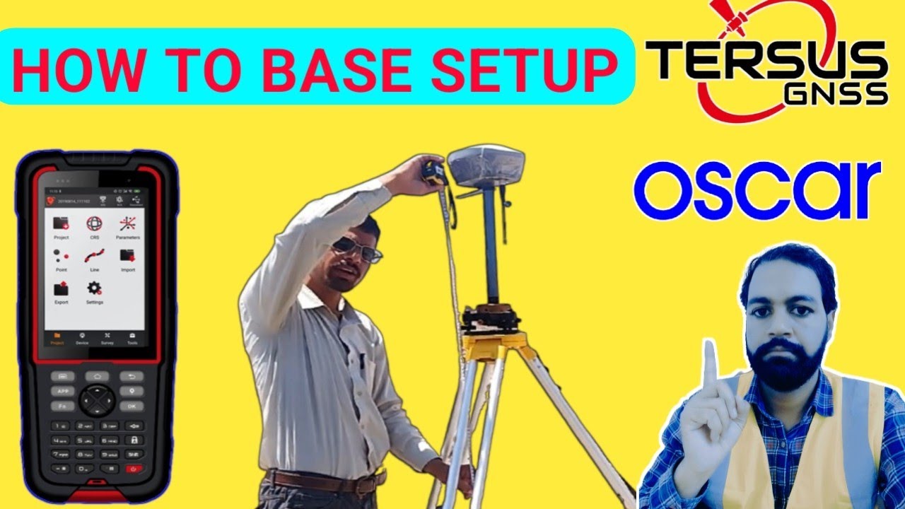 How to base setup Tersus oscar GNSS  DGPS in Urdu Hindi language land surveyor.
