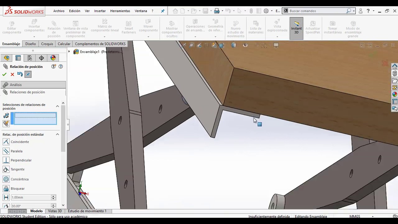 mecanismo de elevador de tijera  en SolidWorks