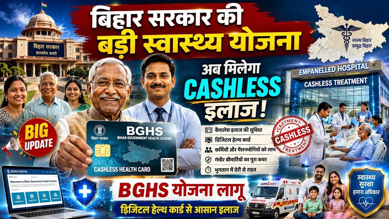 Bihar Government Health Scheme 2026 | Cashless treatment started in Bihar | Complete information ...