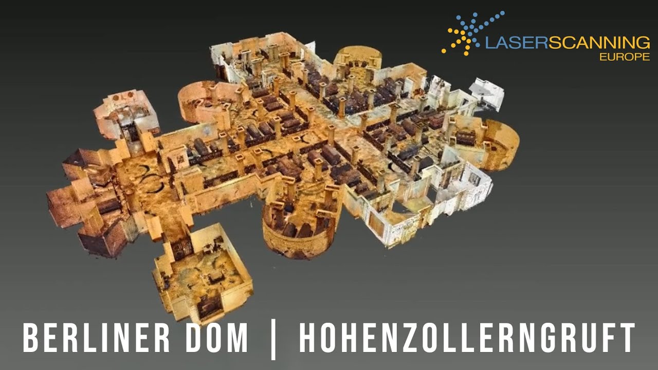 Laserscanning der Hohenzollerngruft - Berliner Dom | Videoflug durch Punktwolke