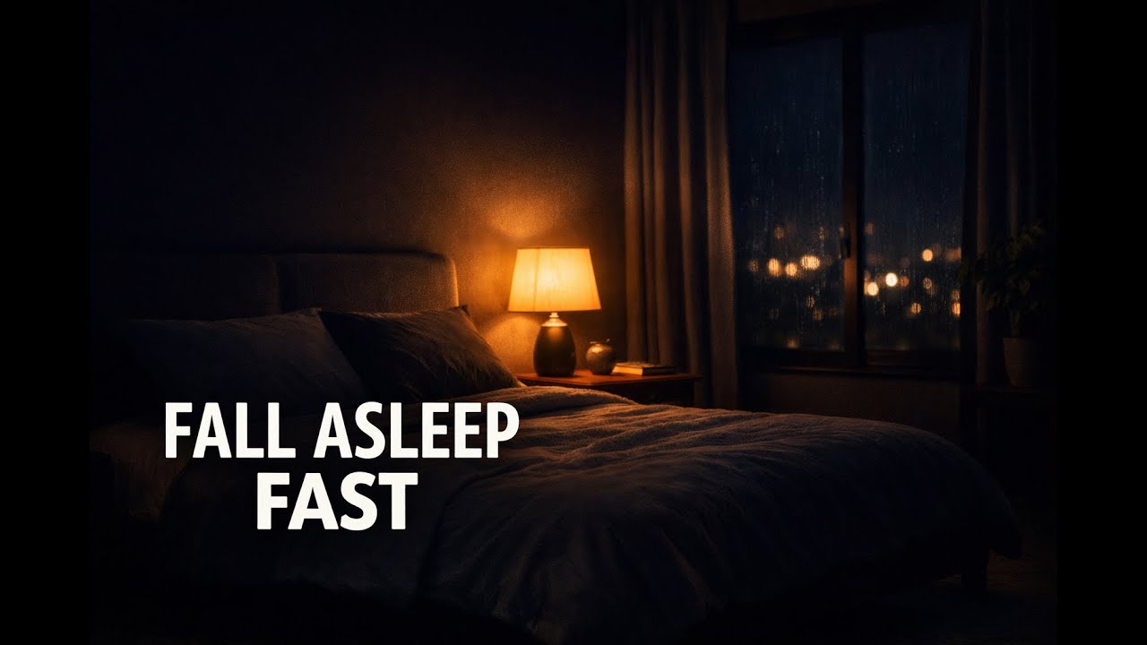 Fall Asleep Fast | Rain Sounds | Nighttime Bedroom | 8 Hours | NO ADS