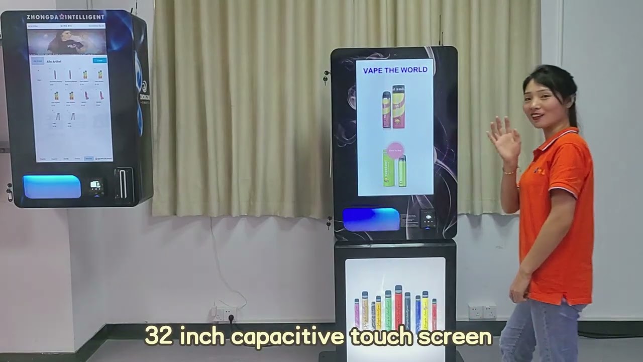 Small vape vending machine with age verification