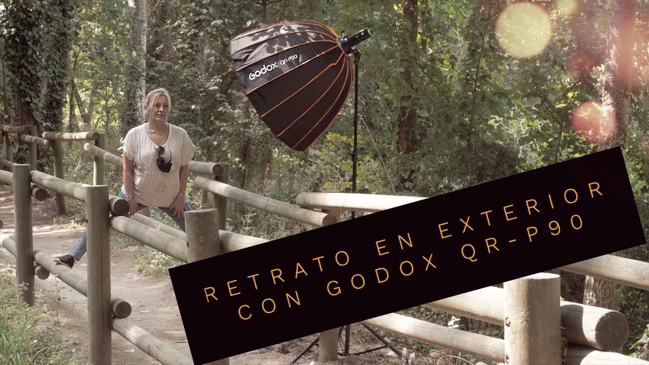 RETRATO en exteriores con FLASH + Octabox GODOX QR-P90