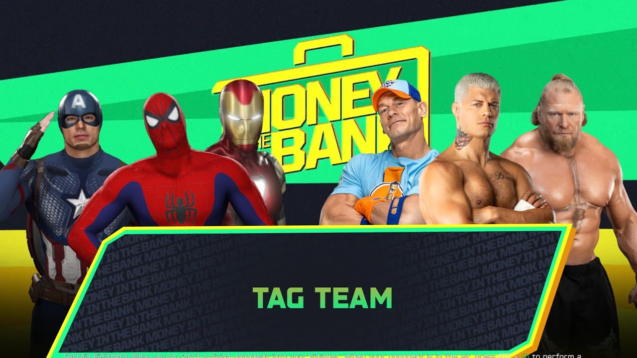 Spiderman Captain Ironman Vs Cody John And Brock Lesnar New Fight wwe2k25 #new #wwe #usa #viral #pc
