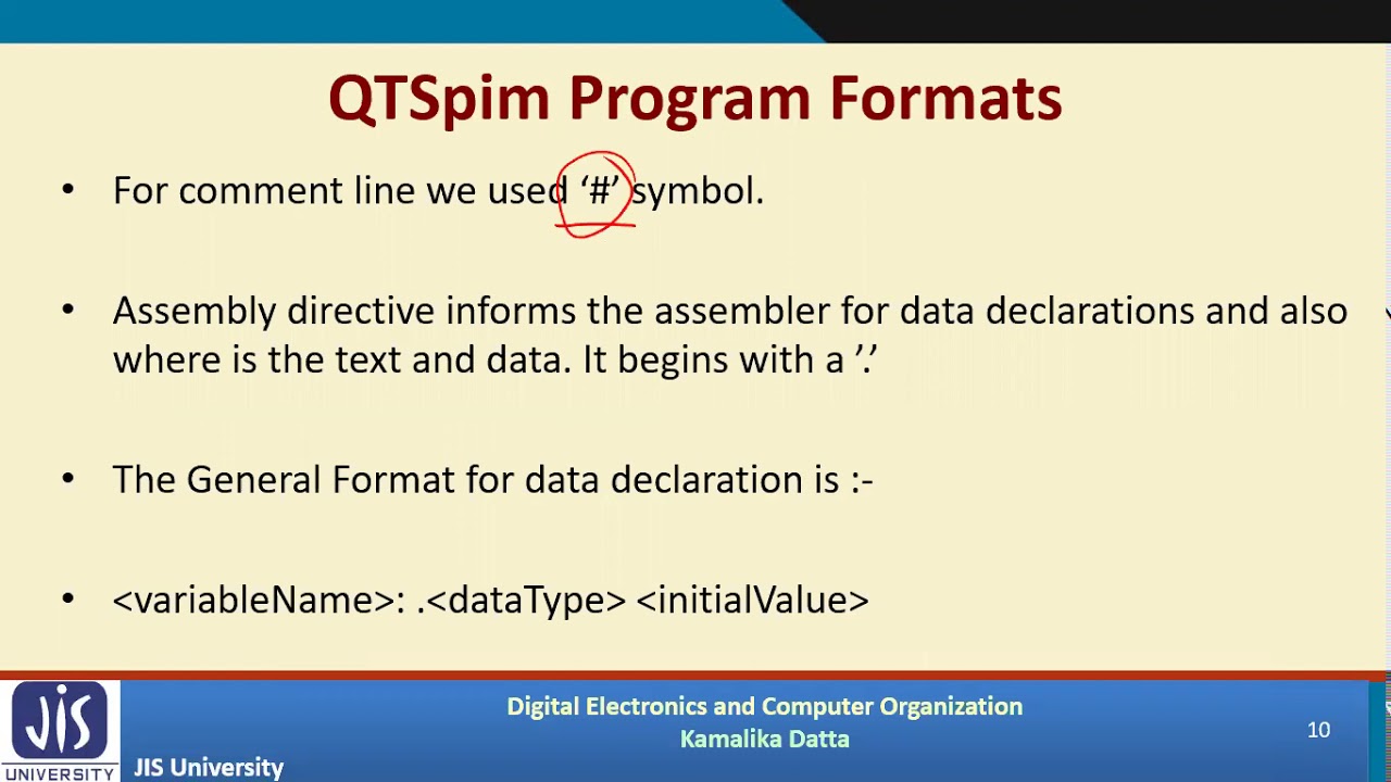 MIPS Instruction and QtSPIM