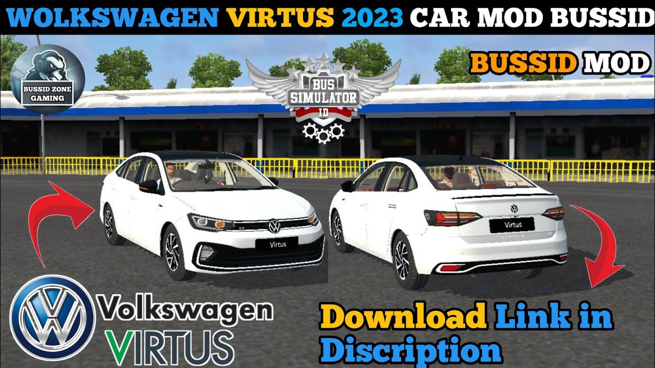 Volkswagen Virtus 2023 Car Mod For Bus Simulator Indonesia || How To Download Car Mod For Bussid 