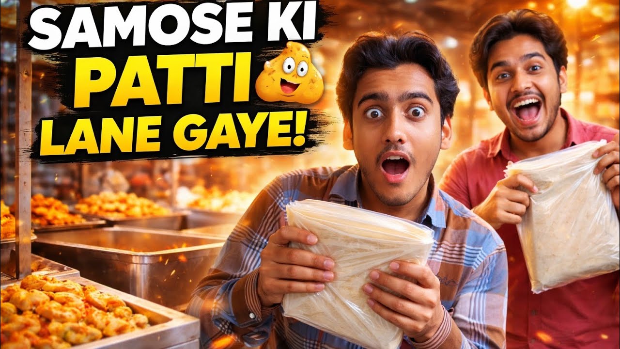 Samose Ki Patti Laine gay 😋or Bhai gir Gaya 😭🤣