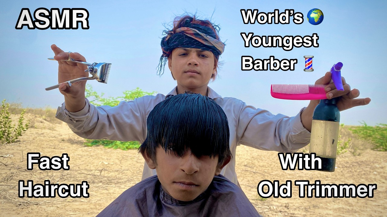 ✂️ World’s Youngest Barber Gives SUPER FAST Haircut | ASMR