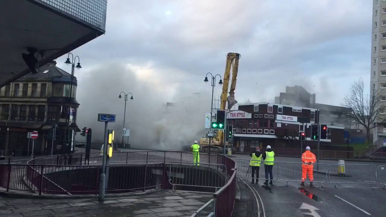 Blowing up multi storey car park Halifax
