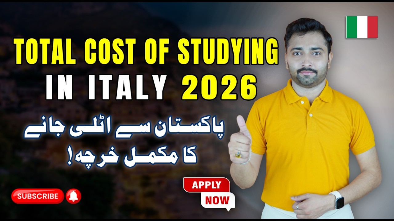 Italy Study Visa Budget Breakdown 2026 | Total Cost From Pakistan To Italy Student Visa