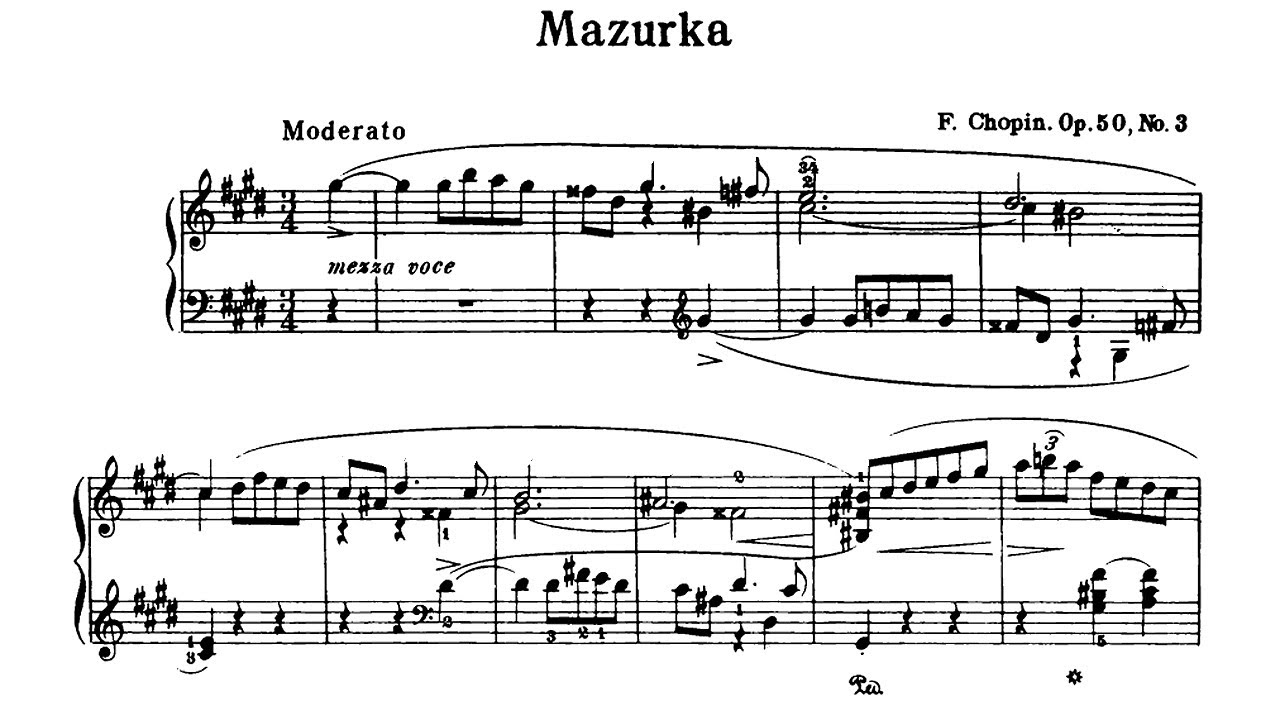 Chopin: Mazurka in C sharp minor Op. 50 No. 3 - Jan Ekier, 1987