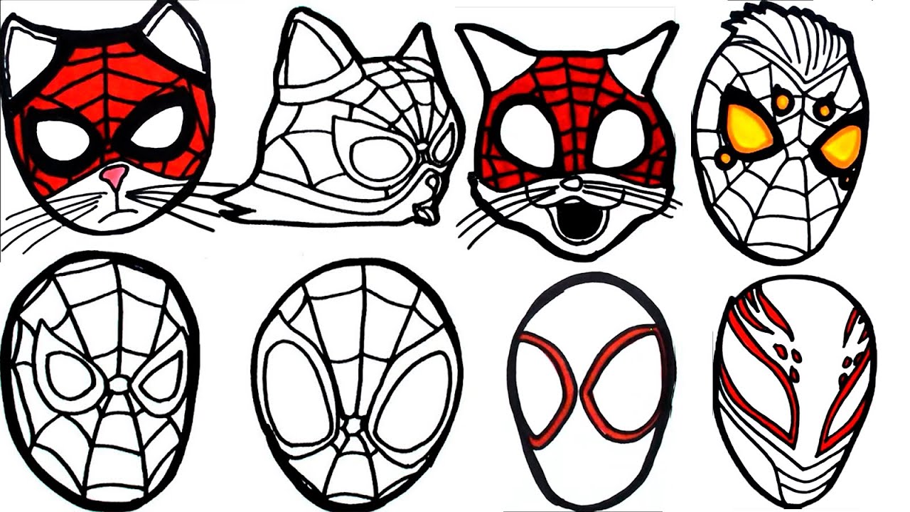 🔴 How To Draw Avengers Superhero , Marvel's Spider-Man, spider cat -miles - FACES | Compilation