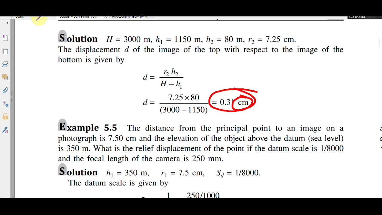 GIS Relief displacement NUMERICAL