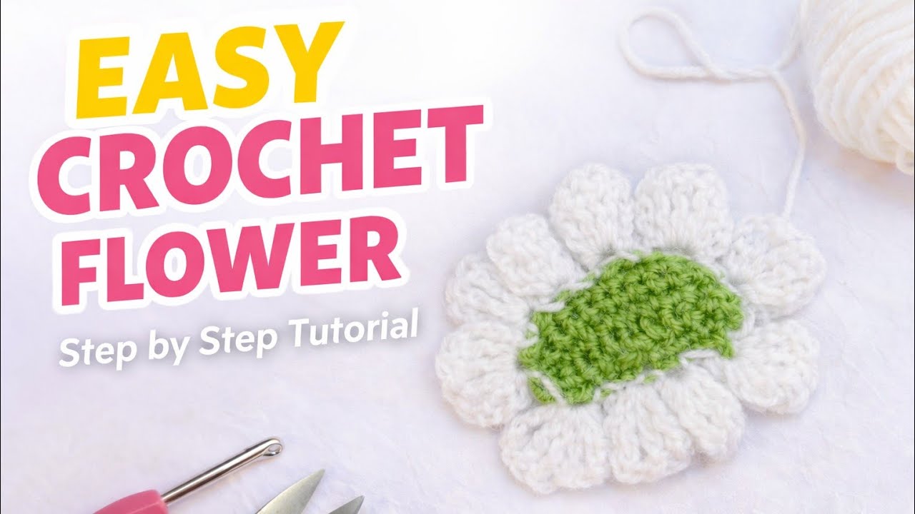 How to crochet  flower easy