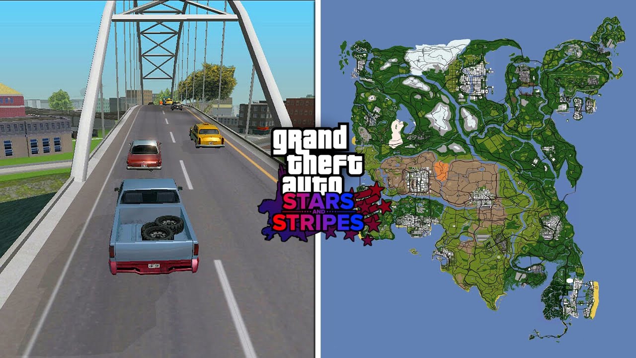 Mapa de GTA Estados Unidos - Toda USA en un solo GTA (Stars & Stripes Mod)