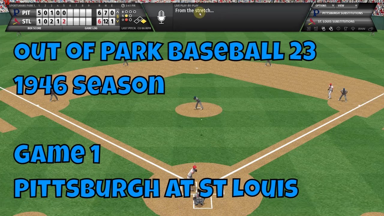 Out of the Park Baseball 23 historical 1946 season St. Louis Game 1