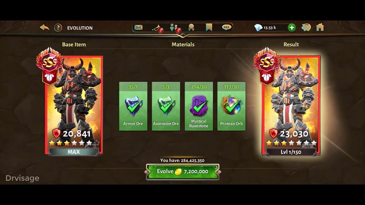 Dungeon hunter 5 Max tier Super armor sSs