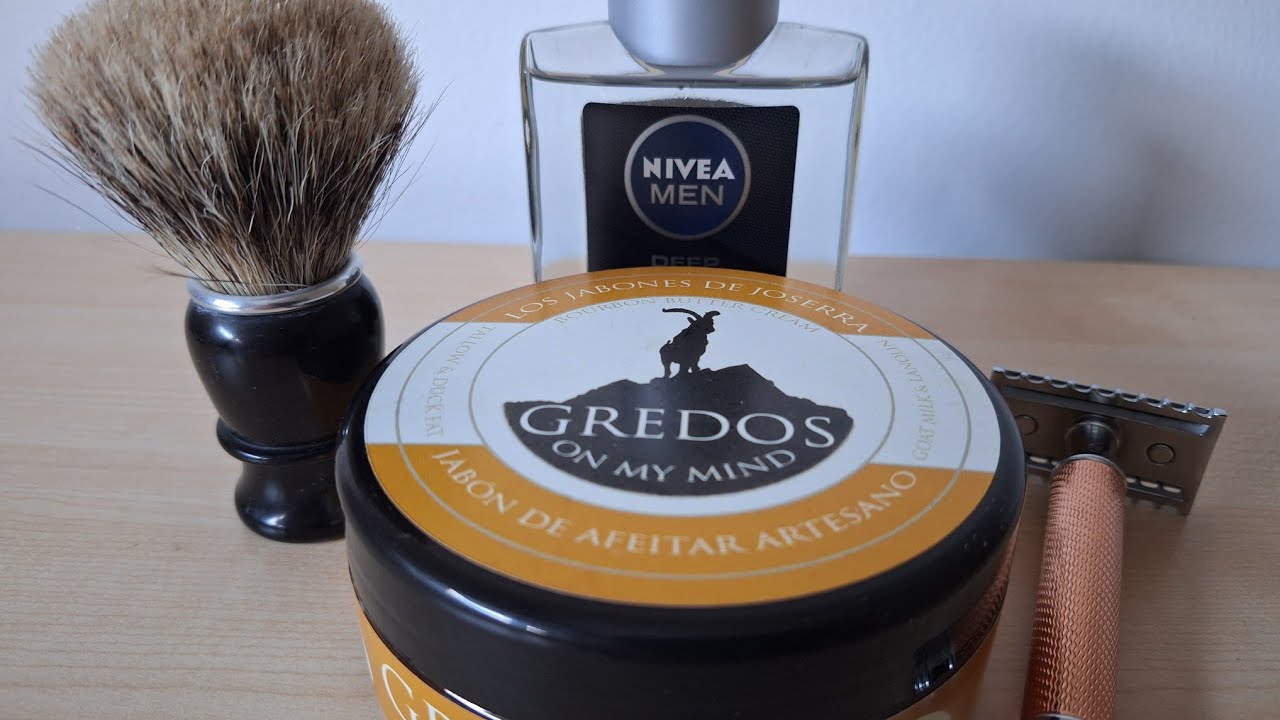 #038: M&uuml;hle R41, Los Jabones de Joserra Gredos Shaving Soap,Nivea Deep Control, Thiers Issard Brush 