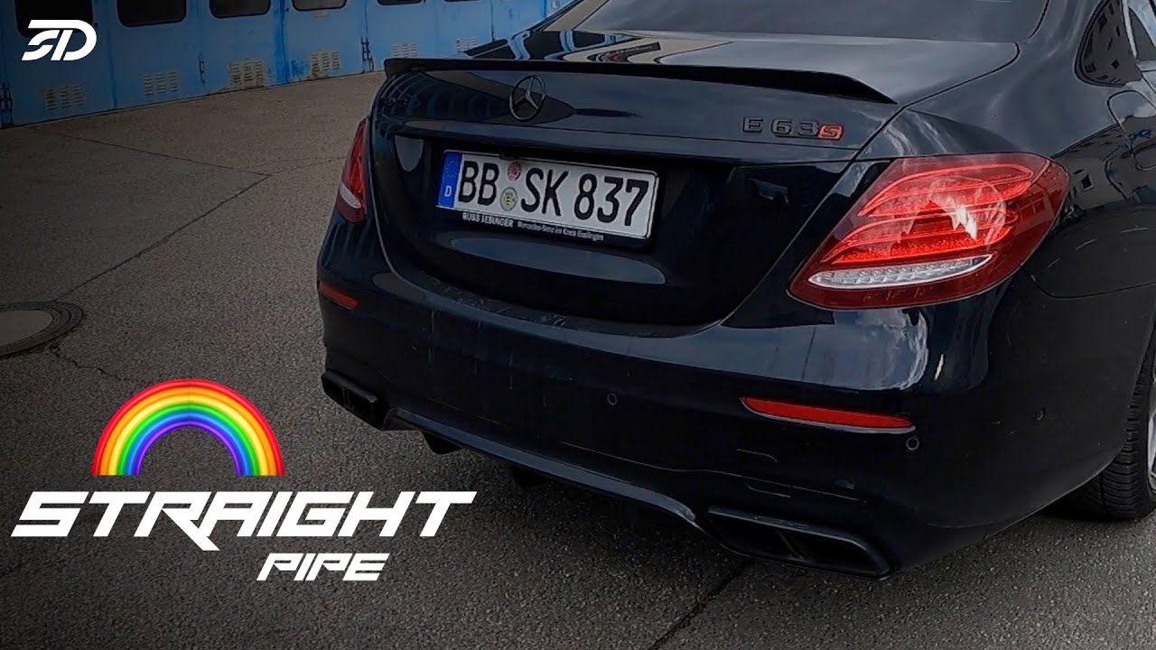 SD // CATLESS Mercedes E63s AMG // STRAIGHT PIPE - LOUD - SOUNDCHECK